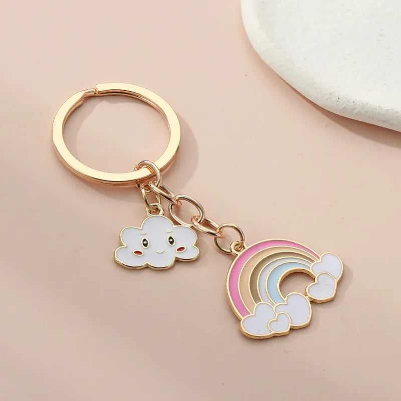 Rainbow Cloud Keychain