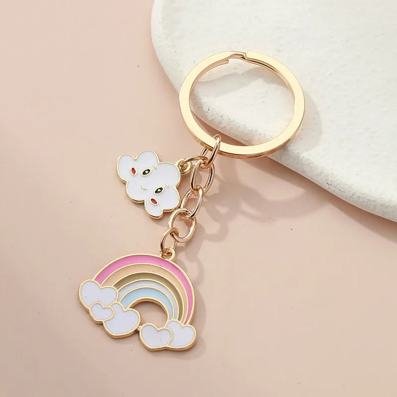 Rainbow Cloud Keychain